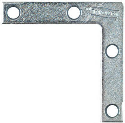 National Hardware Flat Corner Brace - Zinc, 2" x 3/8"