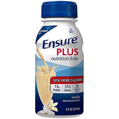 Abbott Ensure Plus Vanilla Nutrition Shake - 6 x 8 oz Pack