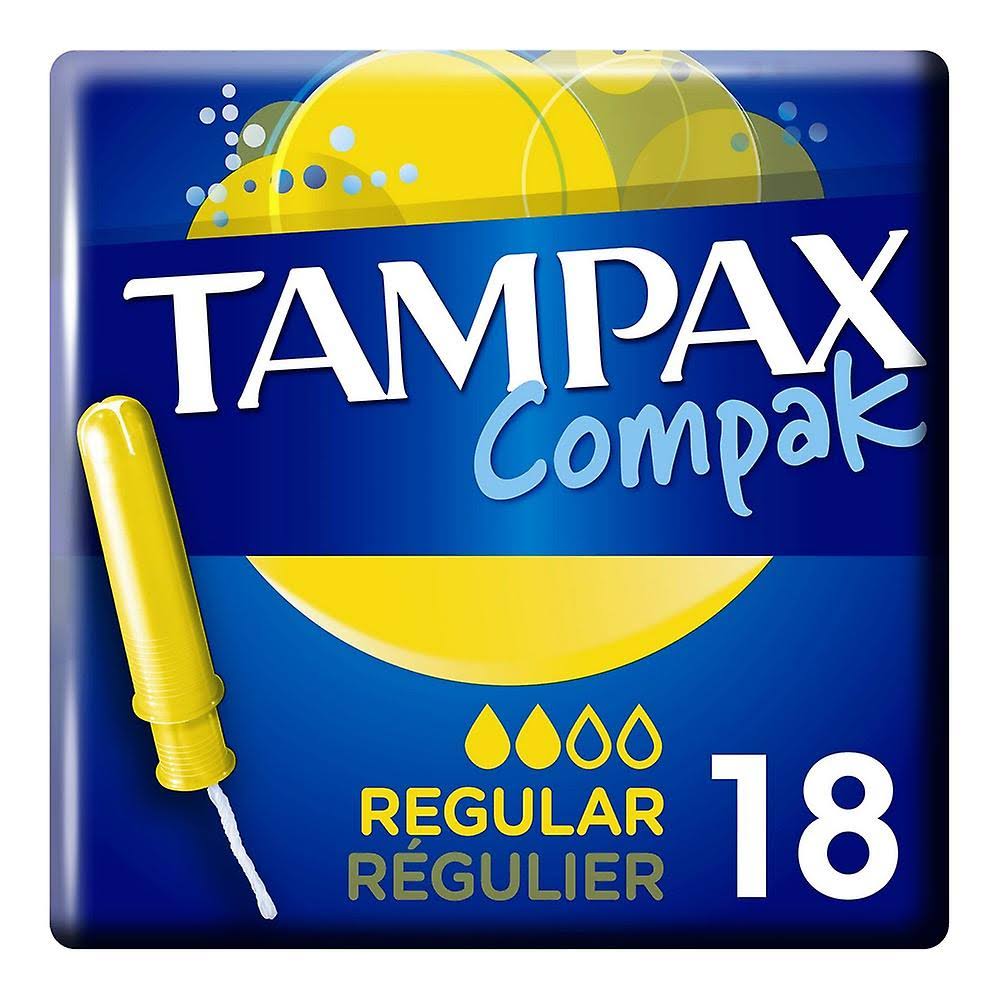 Tampax Compak Regular Tampons - 18 Pack