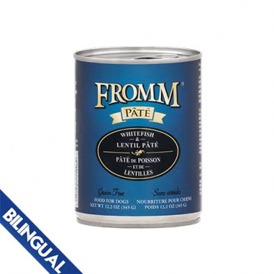 Fromm Pâté - Whitefish &Lentil Canned Dog Food 12.2Oz