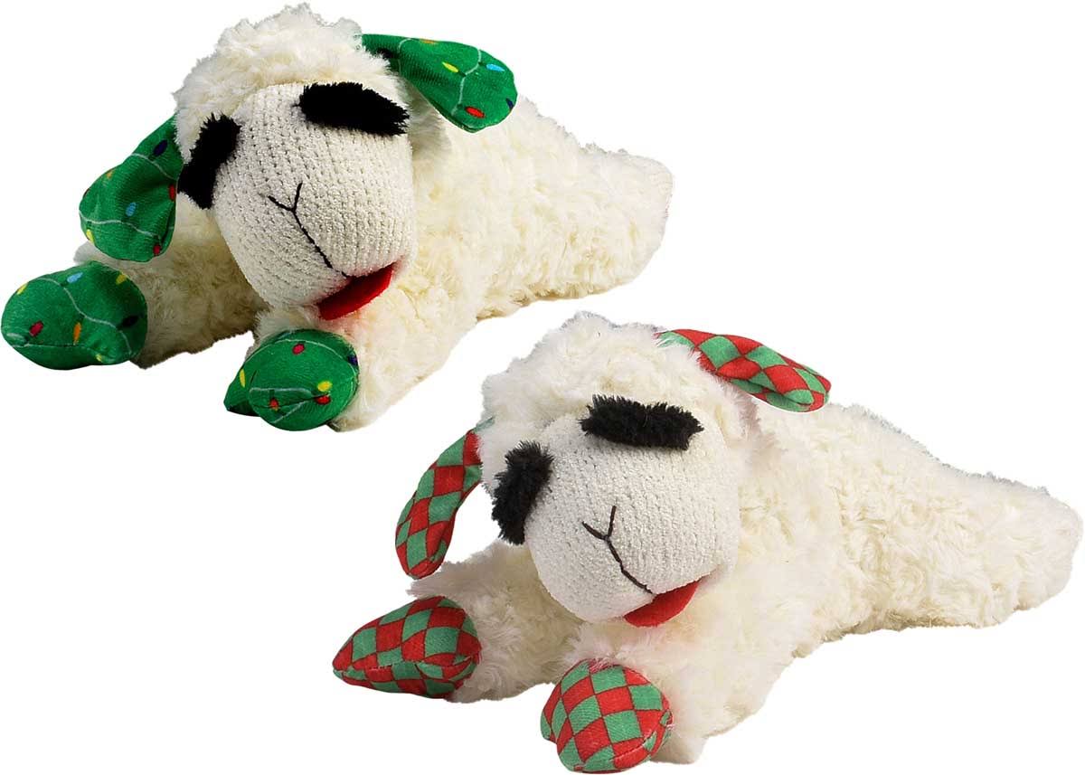 Multipet 10.5 in Holiday Lamb Chop Dog Toy