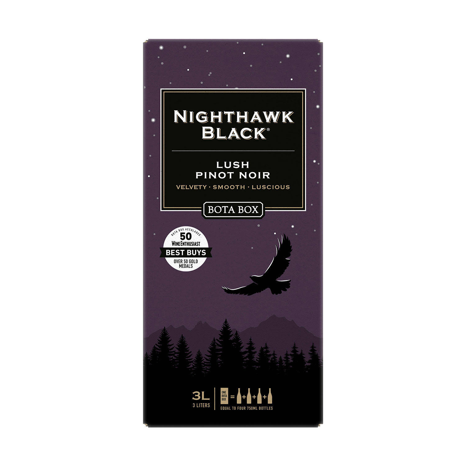 Bota Box Nighthawk Black Pinot Noir, Lush - 3 liters