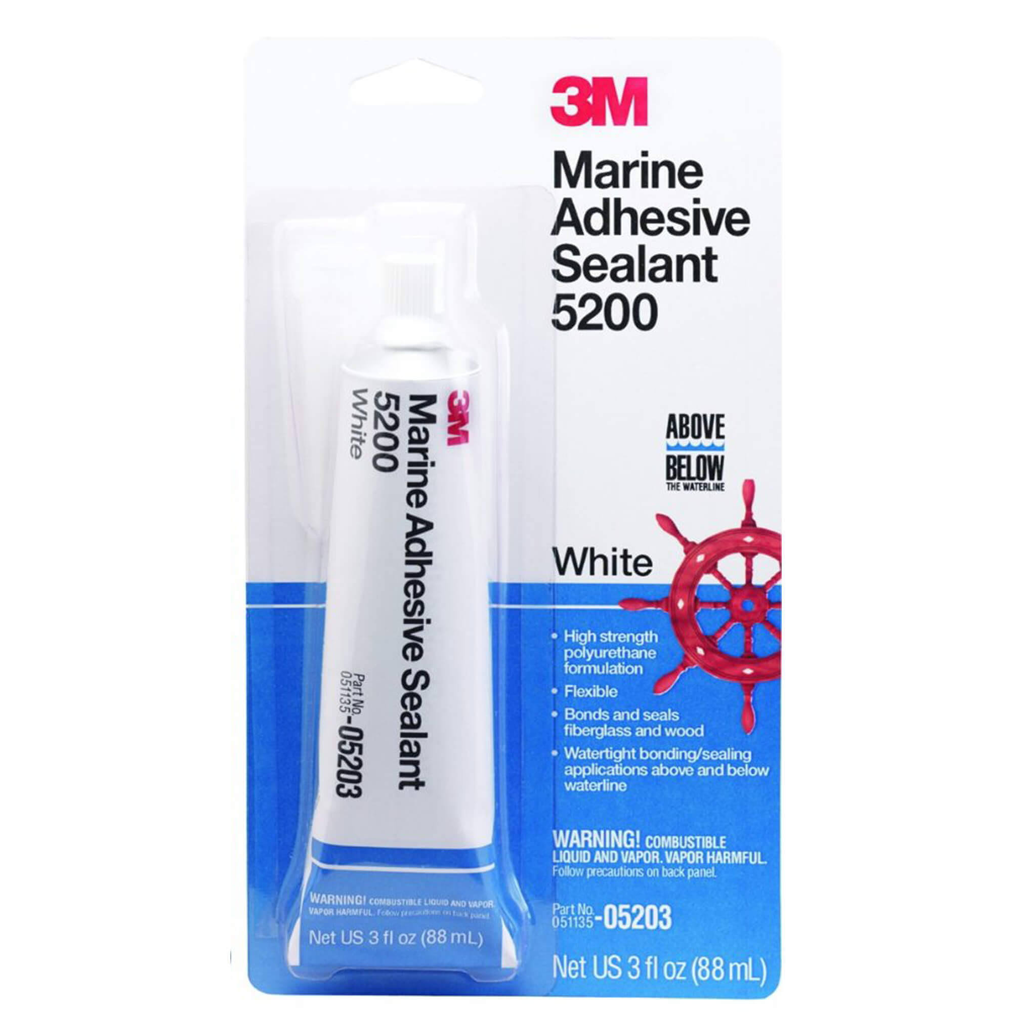 3M Marine 5200 Adhesive Sealant - White, 1oz