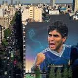 A giant Diego Maradona emerges in Argentina, days before World Cup