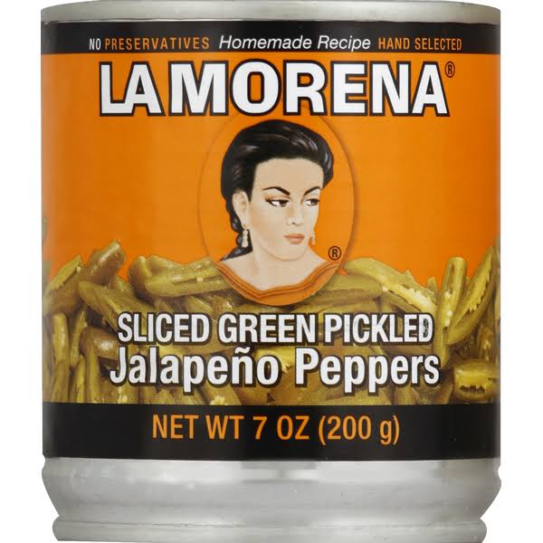 La Morena Jalapeno Peppers, Pickled, Sliced Green - 7 oz