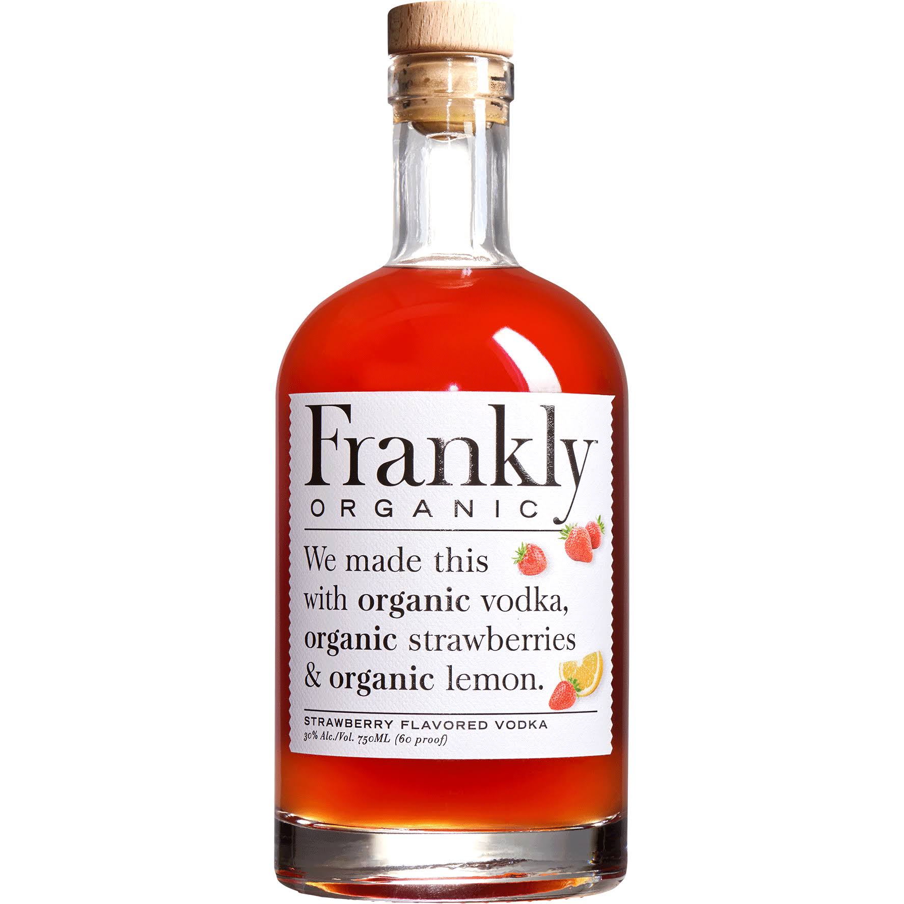 Frankly Vodka, Organic, Strawberry Flavored - 750 ml