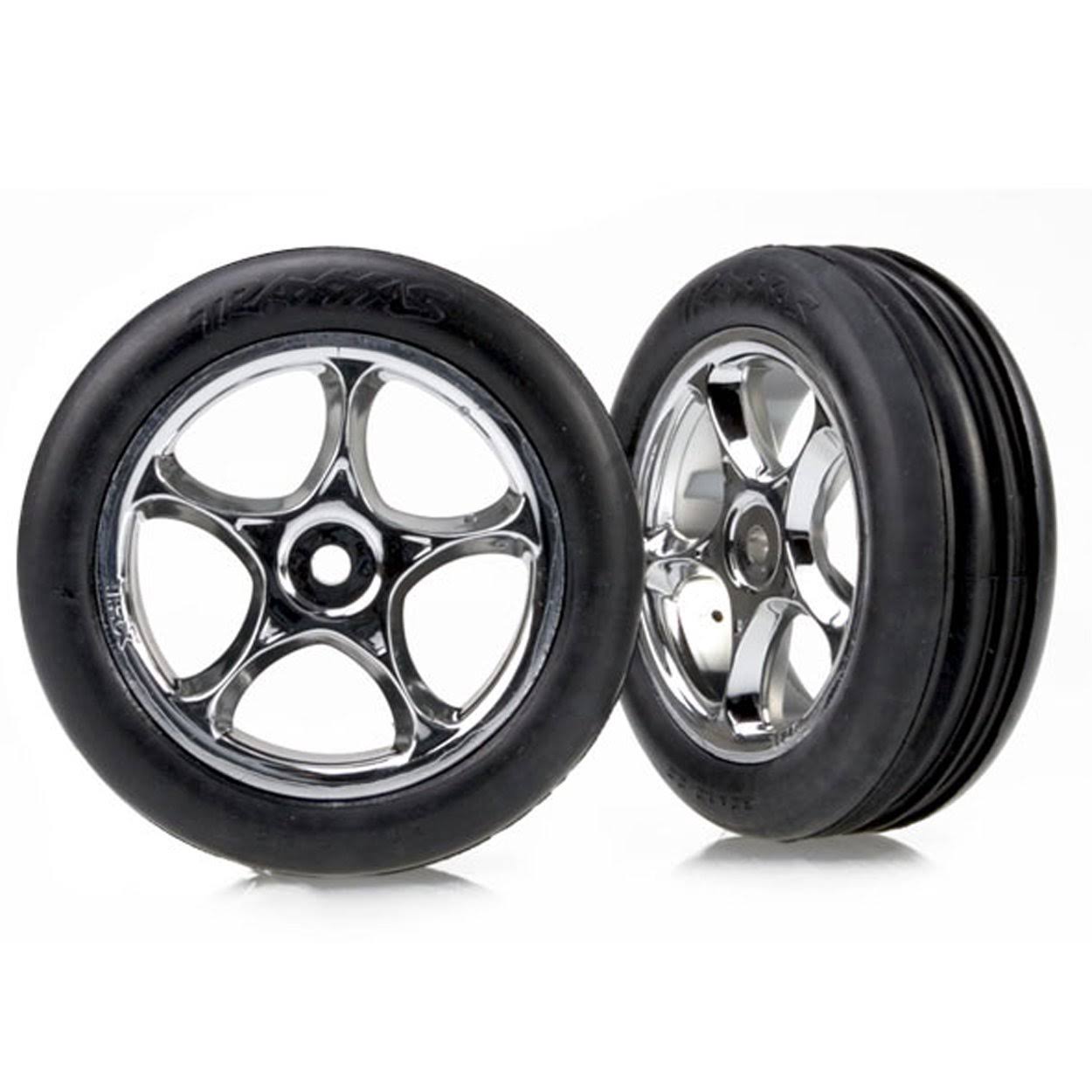 Traxxas 2471R Rc Vehicle Tracer Chrome Wheels with Alias Tires - 2.2", 2ct
