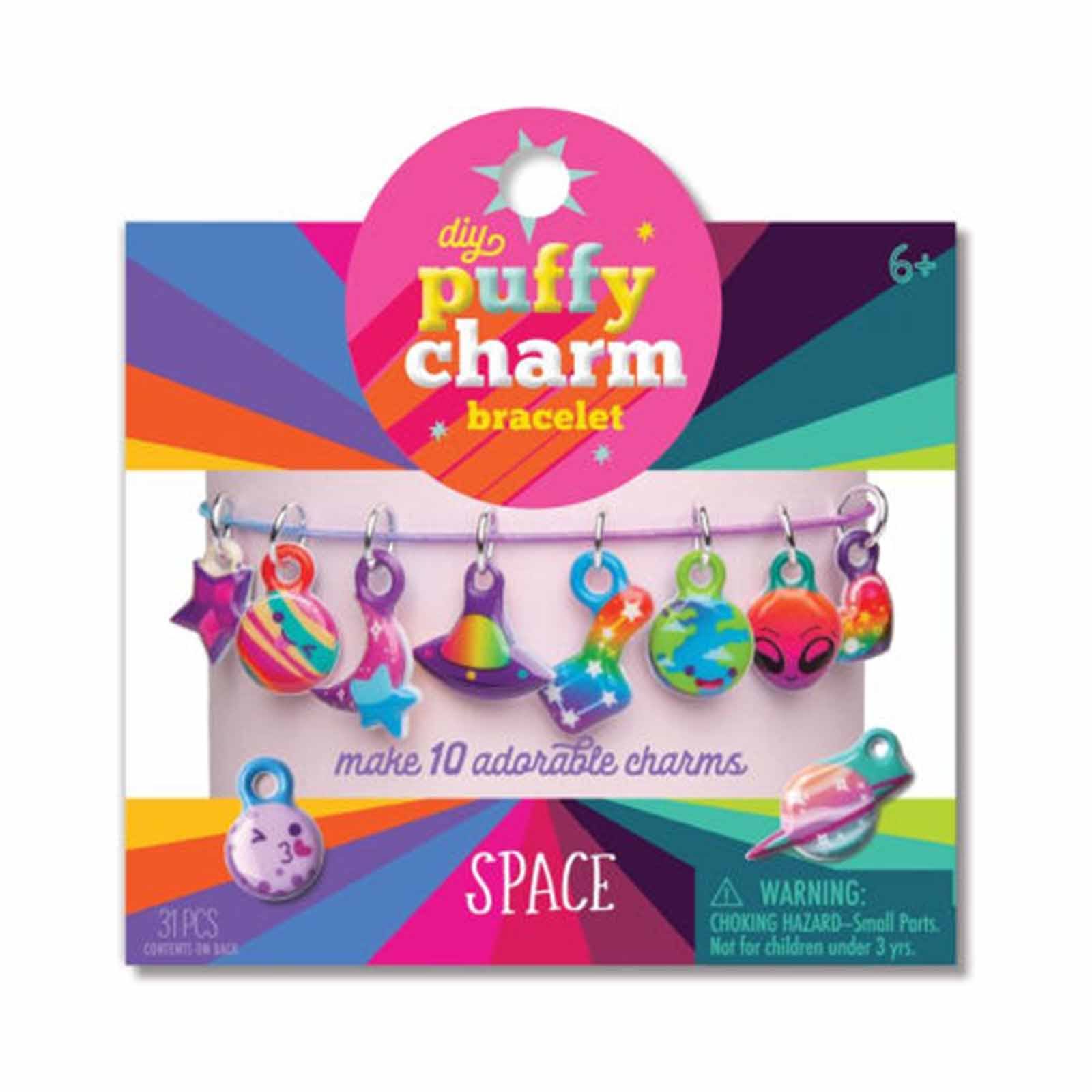 Craft-tastic DIY Puffy Charm Bracelet Space