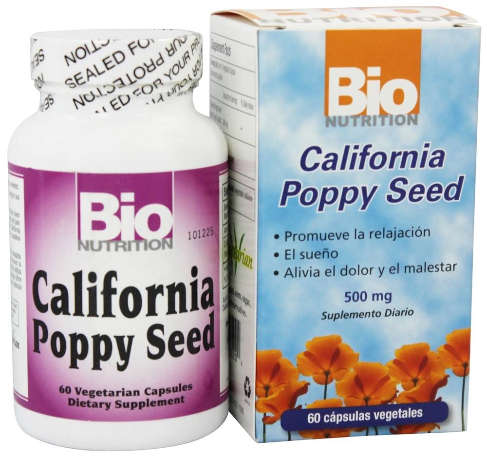 Bio Nutrition California Poppy Seed - 500mg, 60ct