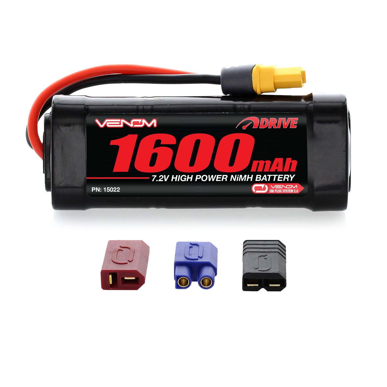 Venom NiMH Battery Universal Plug - 7.2v, 1600mAh, 6-Cell