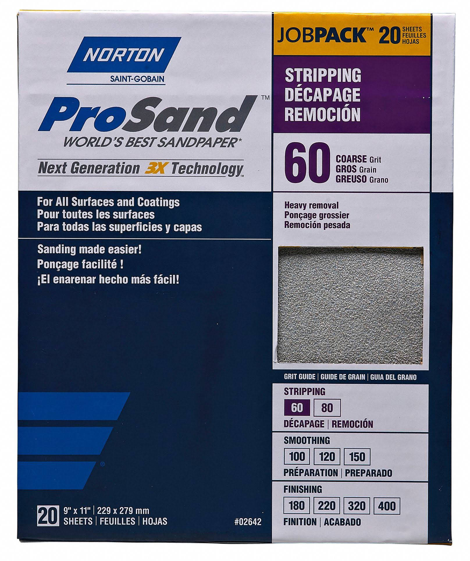 Norton Prosand Sandpaper Sheet - x20