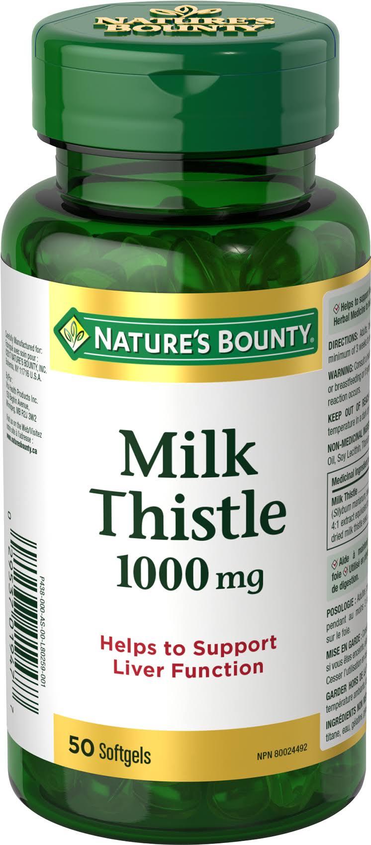 Nature's Bounty Milk Thistle Supplement - 50ct