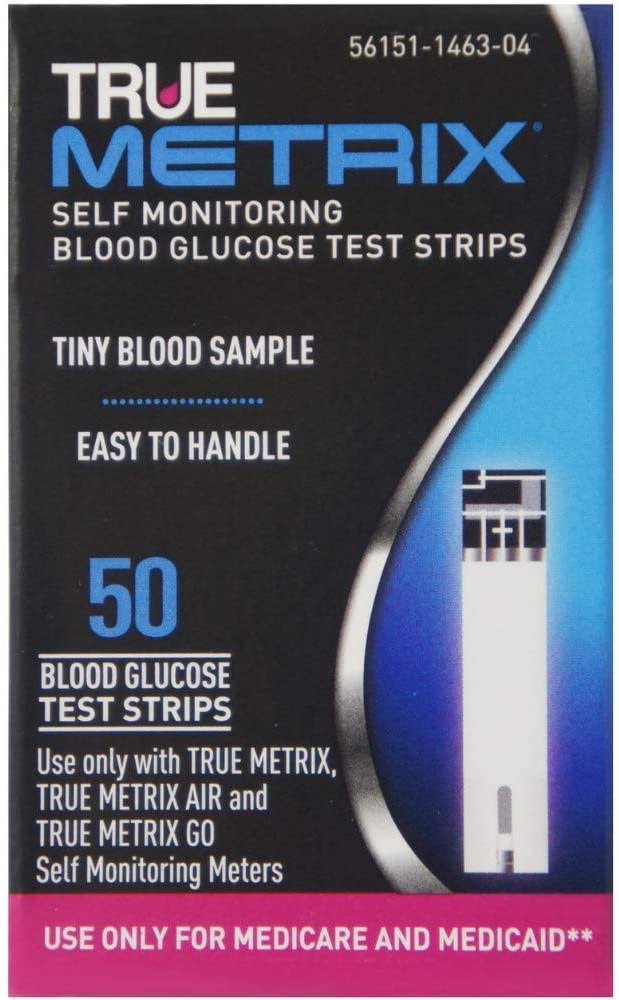 True Metrix Blood Glucose Test Strips - 50 Strips Box