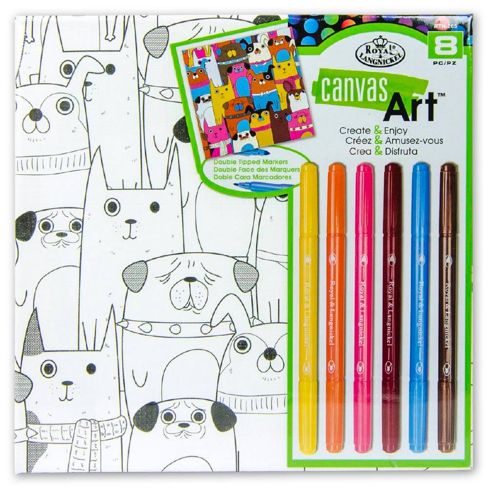 Royal & Langnickel Canvas Art Markers Kit Dogs