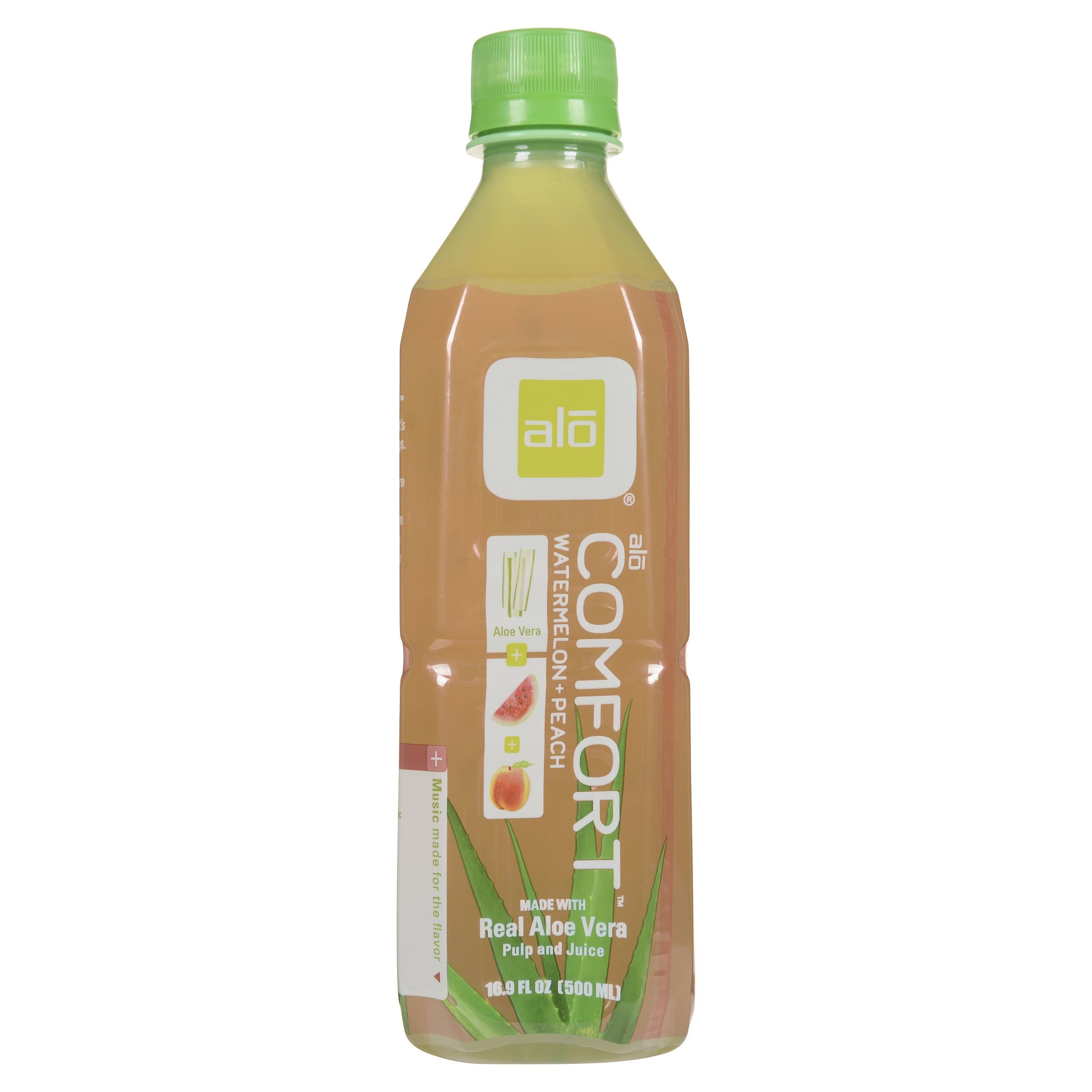Alō Original Comfort Juice Drink - Aloe Vera, Watermelon and Peach, 500ml