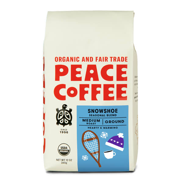 Peace Coffee Snowshoe Organic Ground Coffee - oz