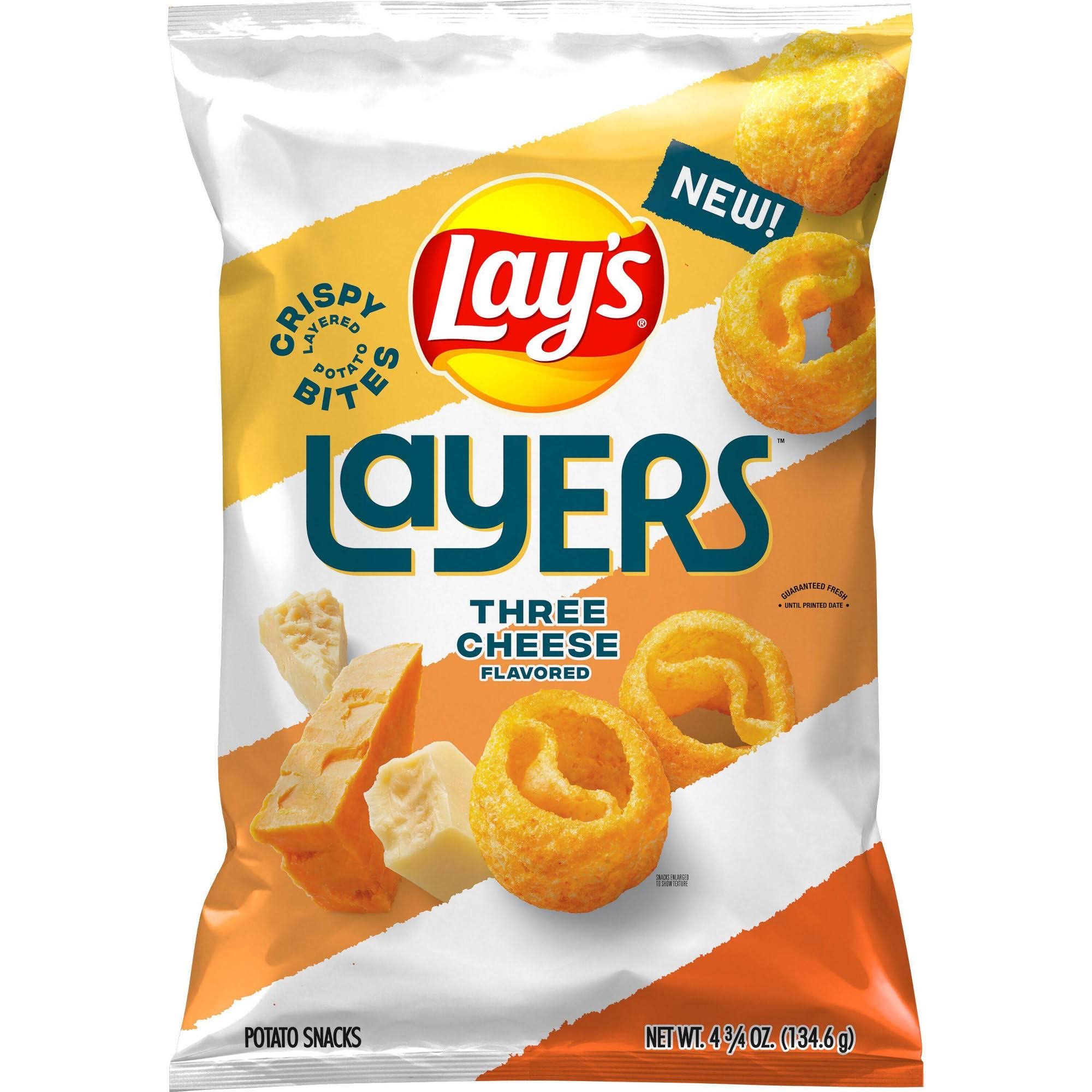 Lays Layers Three Cheese Flavoured - 4.75oz | Candy Funhouse