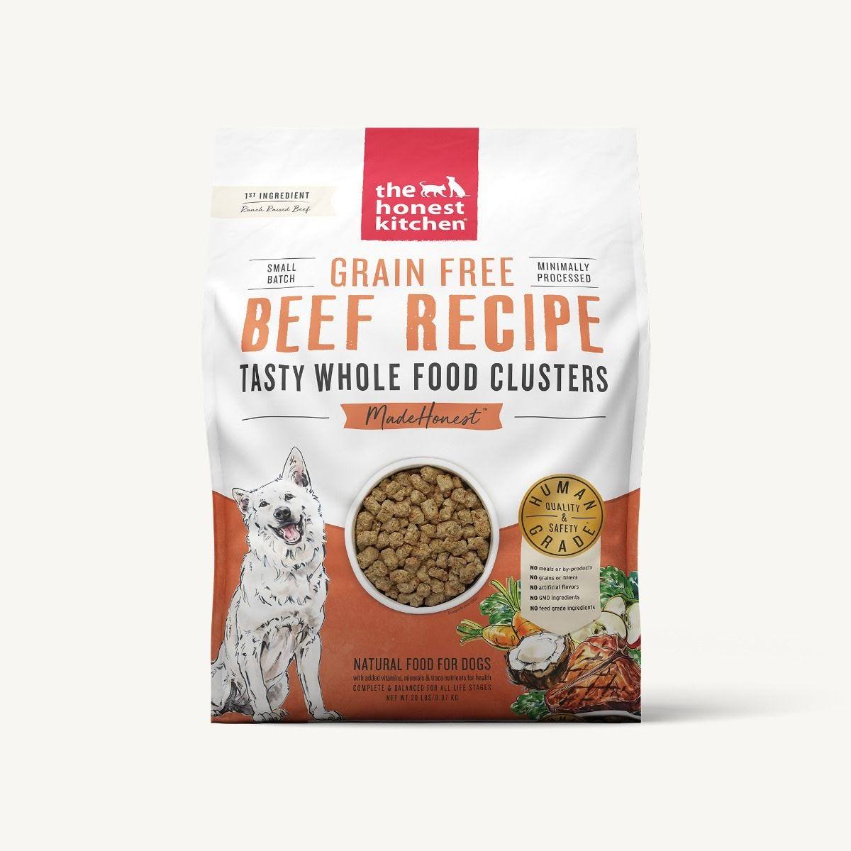 The Honest Kitchen Grain-Free Beef Whole Food Clusters Dry Dog Food - 20 lb