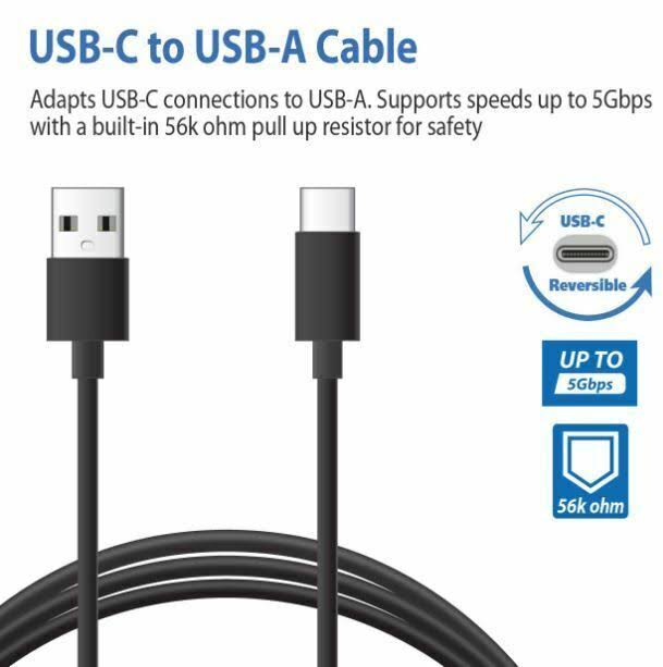 USB-C Cable - USB 3.0 Type C to Type A (1-10ft) USBC-USBA-6