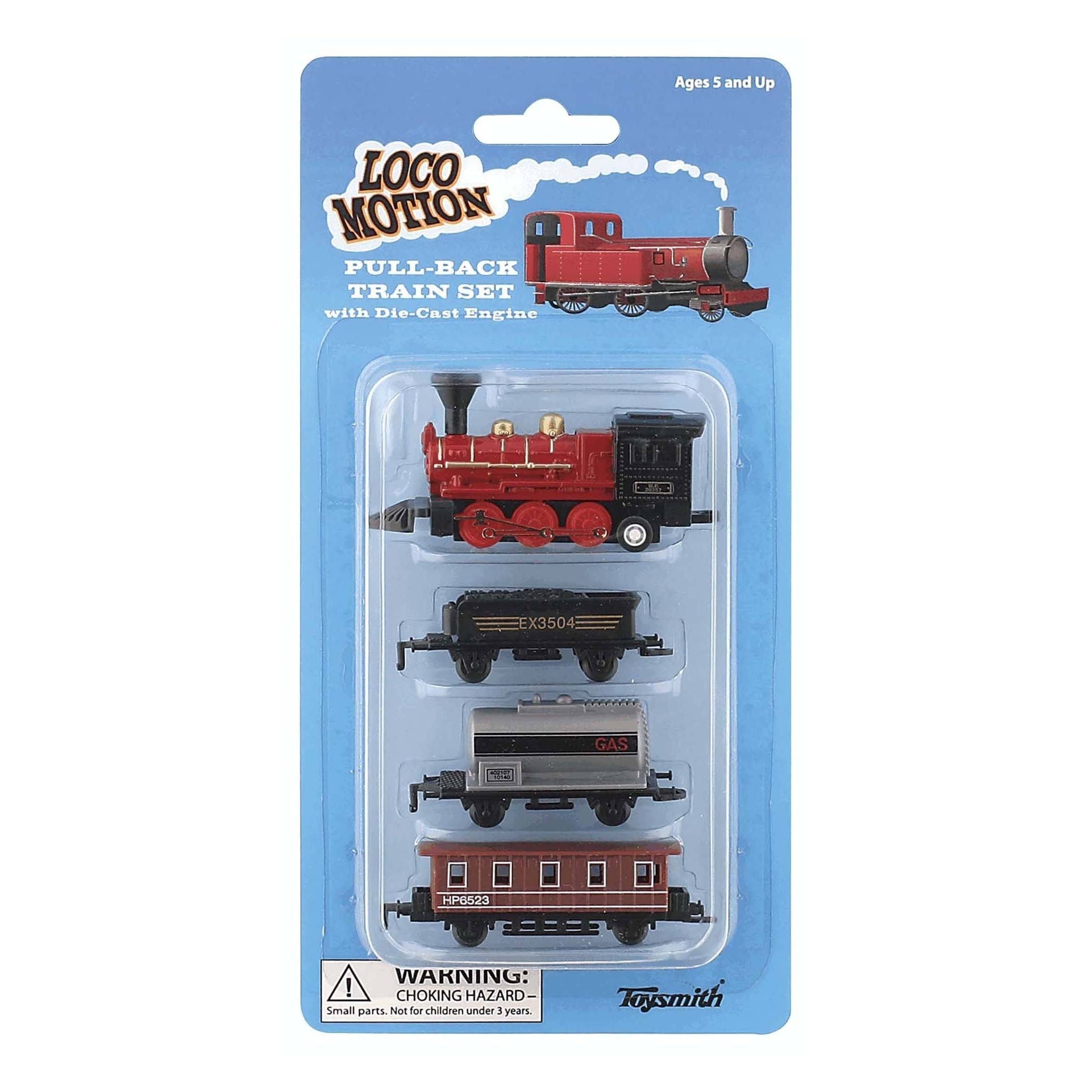 Toysmith Locomotion Pull-Back Train Set