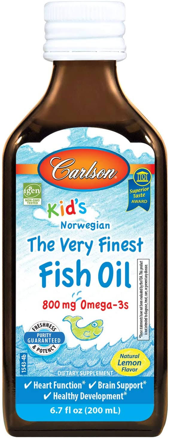 Carlson for Kids Very Finest Fish Oil - Lemon, 6.7 oz