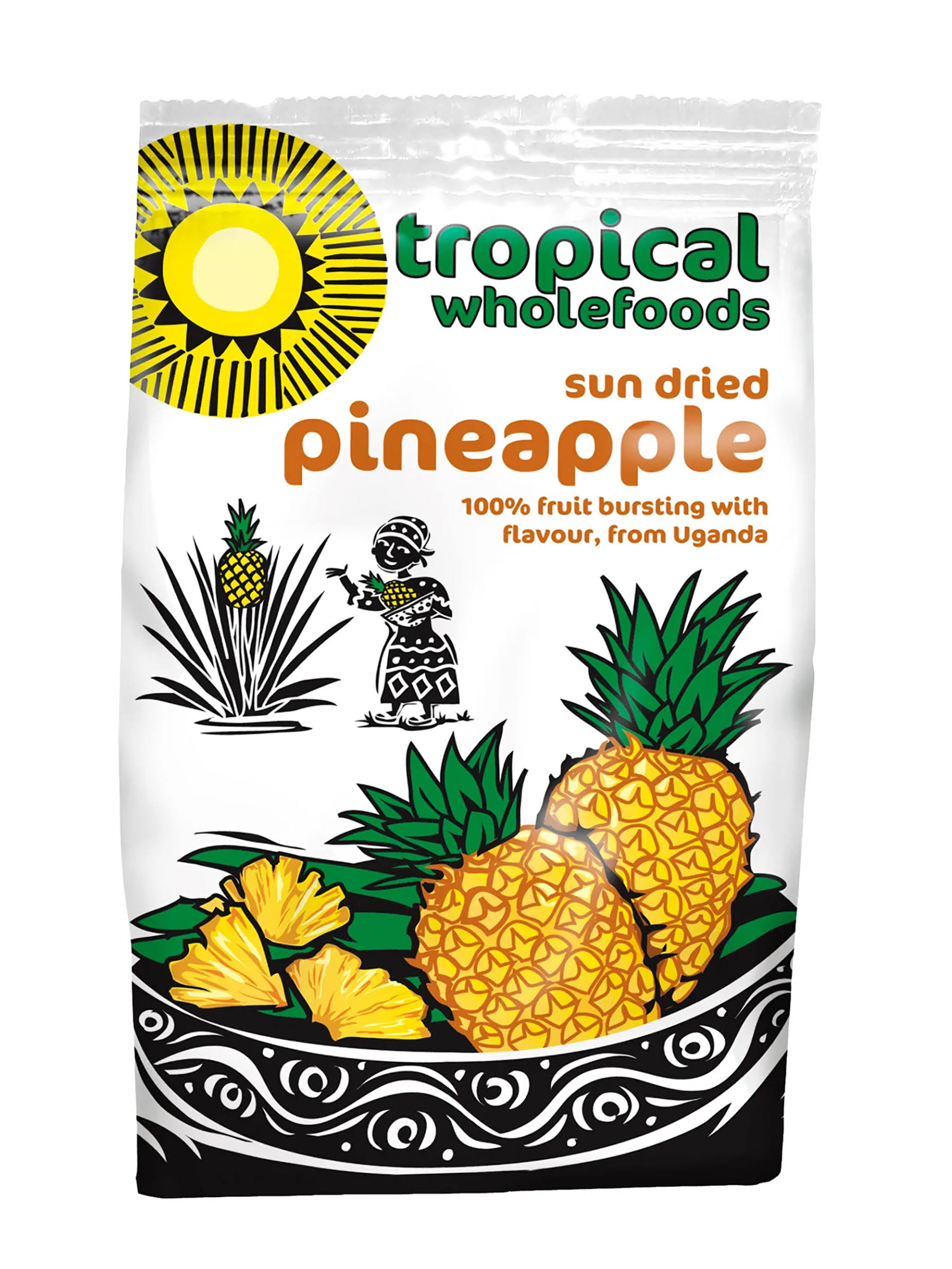 Tropical Wholefoods Fairtrade Sun Dried Pineapple 100 G