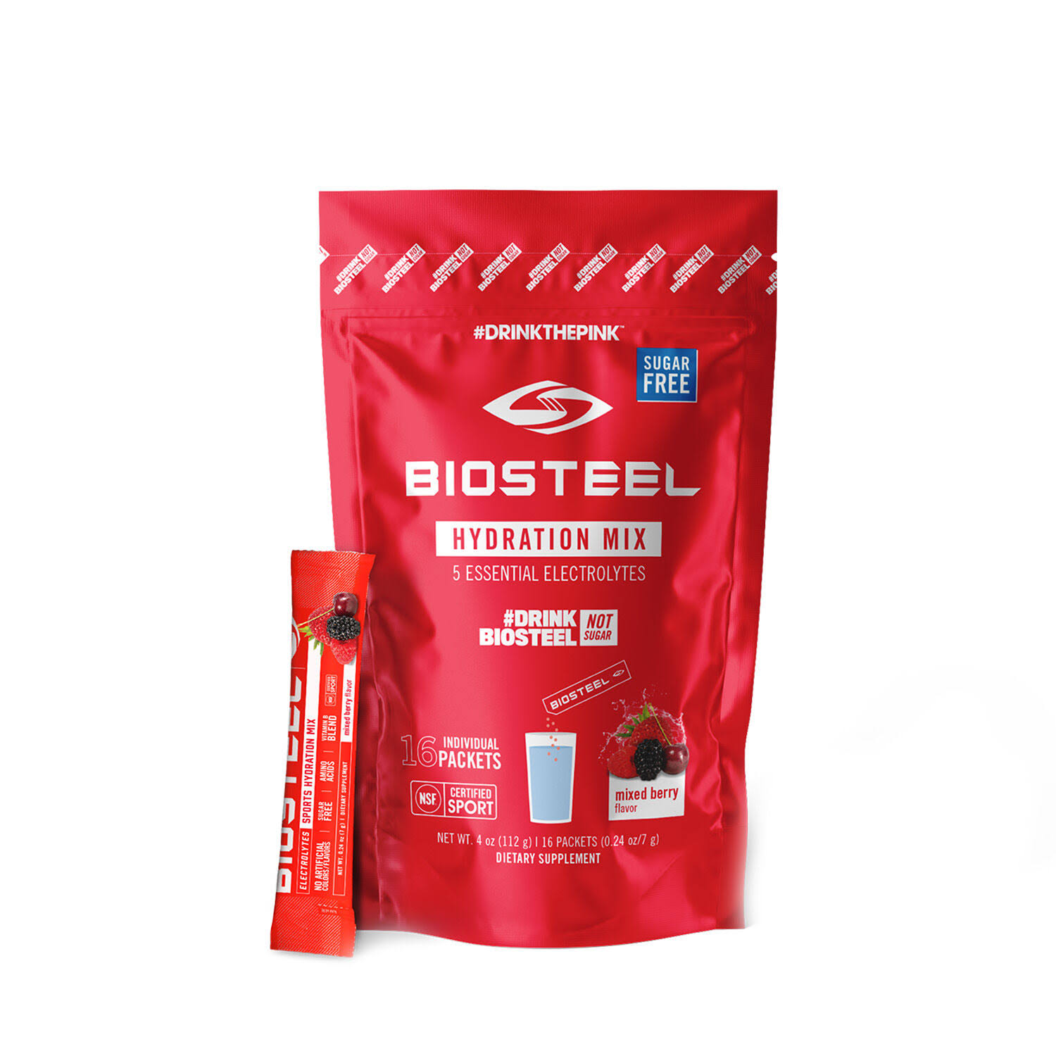 BioSteel Sports Hydration Mix, Mixed Berry, 16-pk