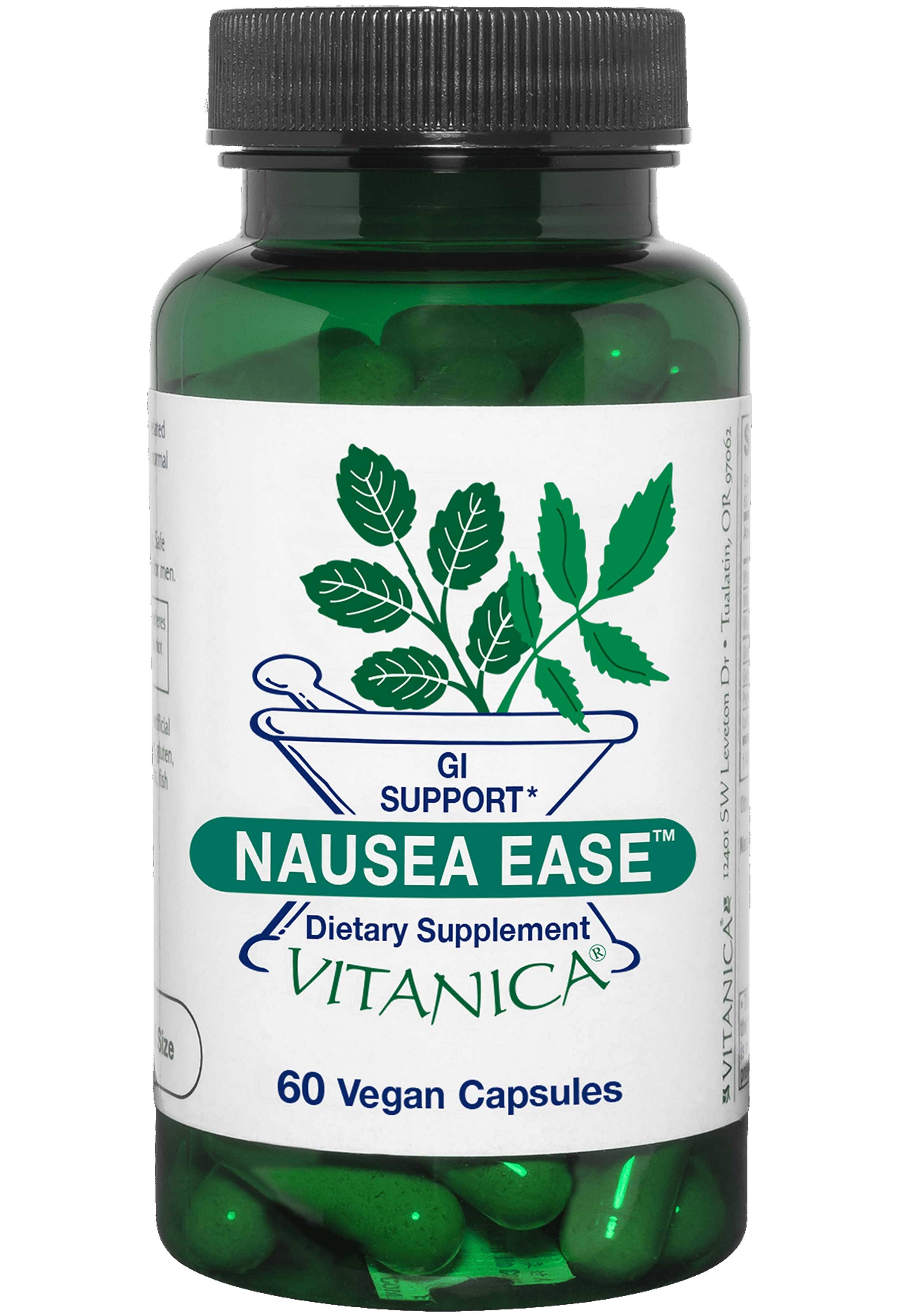 Nausea Ease - 60 Capsules - Vitanica - Natural Ingredients - Vitamins & Supplements - Vitanica - Supplement Hub
