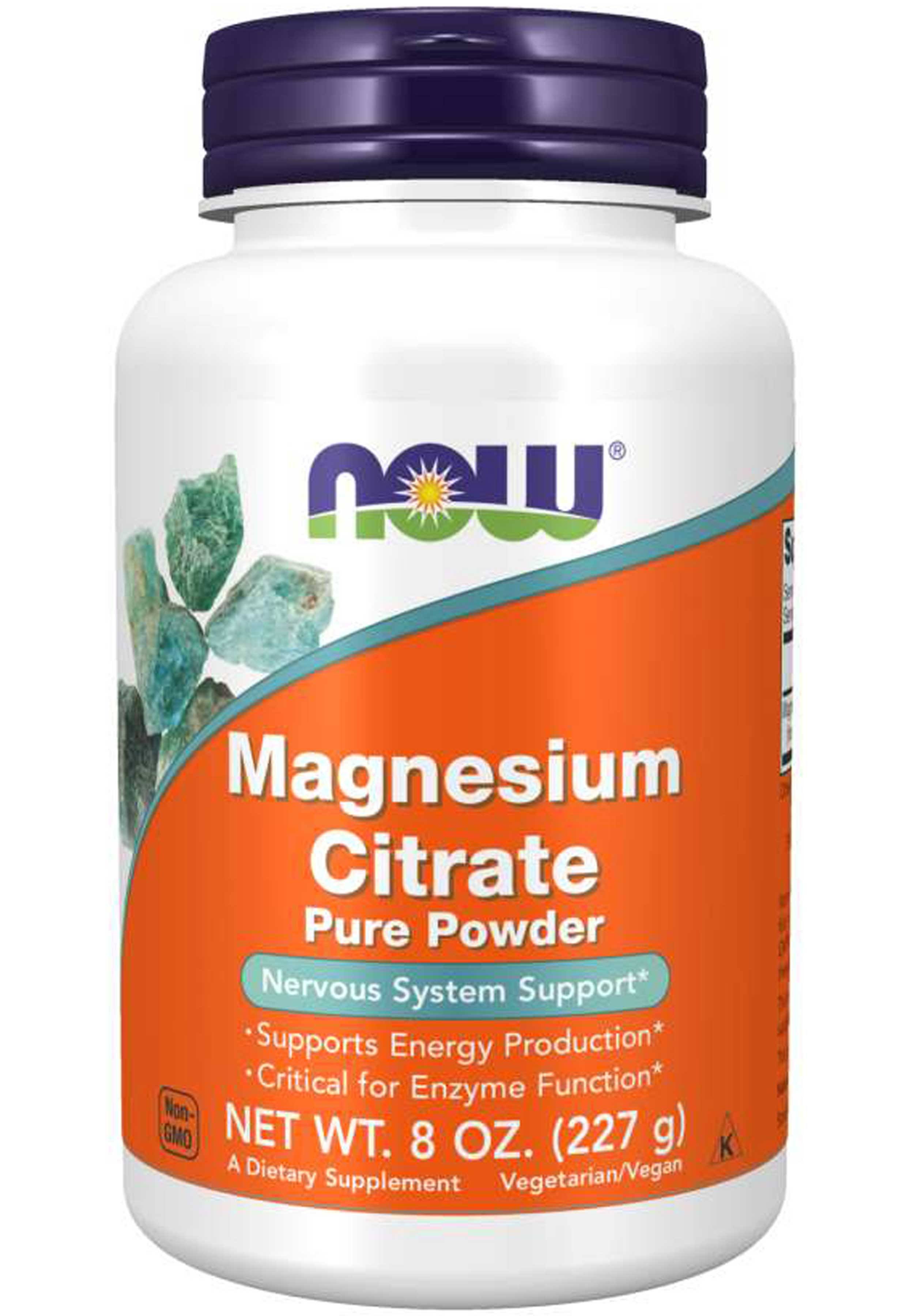 Now Magnesium Citrate Pure Powder - 8 oz