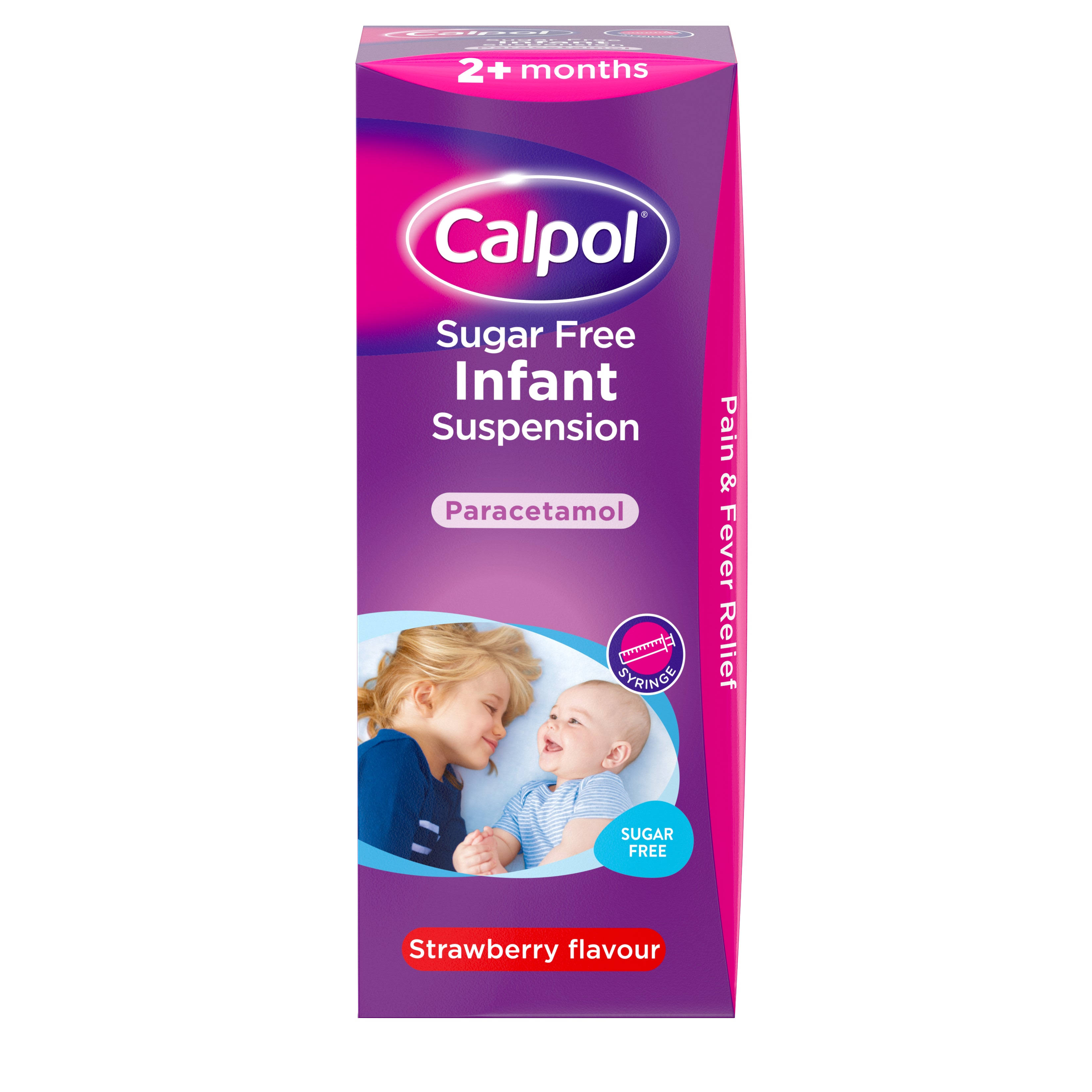 Calpol Infant Paracetamol Suspension - Strawberry Flavour, 2 Plus Months, 100ml