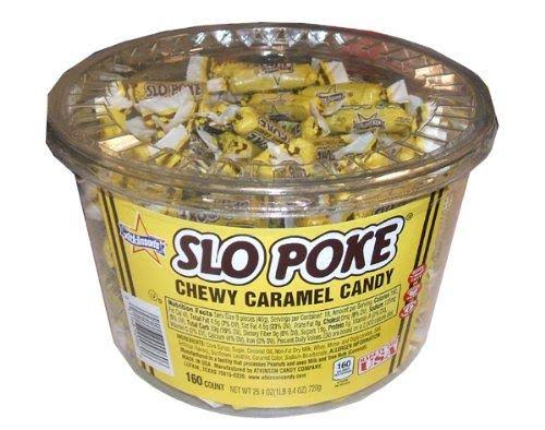 Slo Poke Chewy Caramel Candy 160 Count Tub