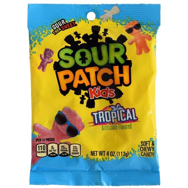 Sour Patch, Kids Tropical Soft & Chewy Candy, 4.0 oz, Size: 4 fl oz
