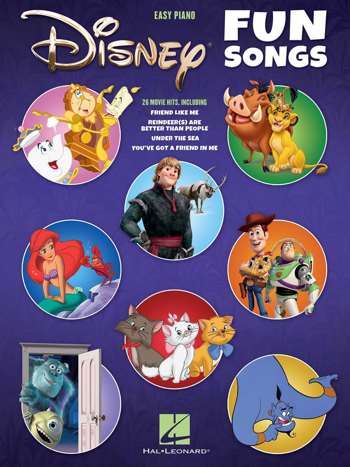 Disney Fun Songs Sheet Music Easy Piano Songbook