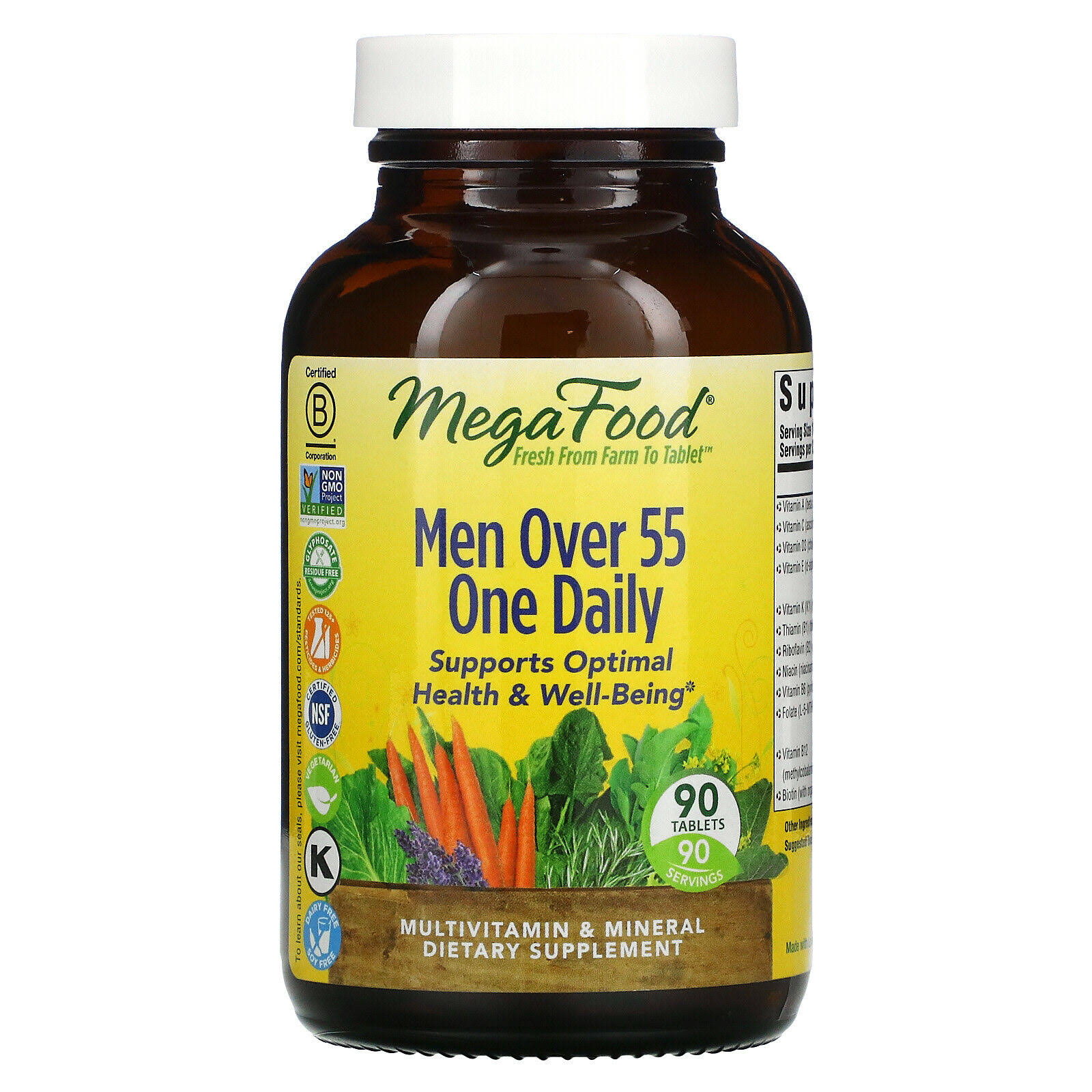 MegaFood - Men Over 55 One Daily - 90 Tablets