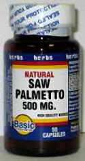 Basic Natural Saw Palmetto Capsules 500mg
