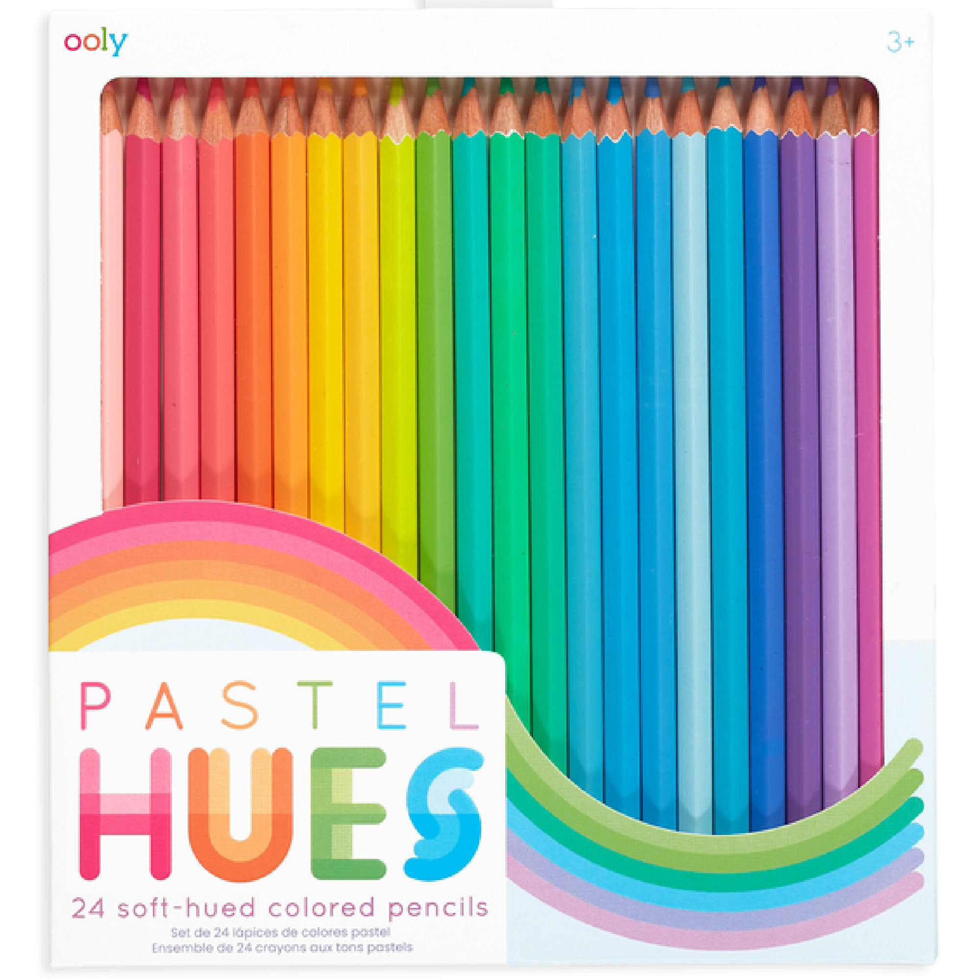 Ooly Colouring Pencils - Pastel Hues - 24 Pcs - Pastel Mix