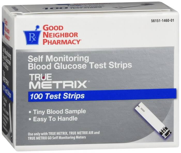 GNP True Metrix Self Monitoring Blood Sugar Diagnostic Test Stripes 100 Count