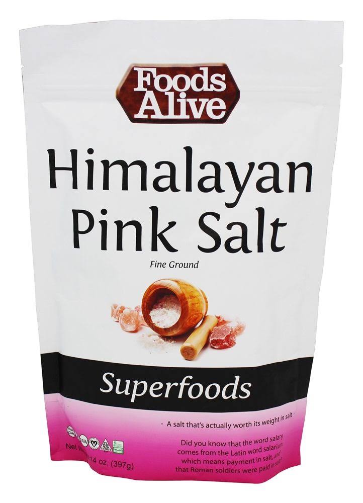 Foods Alive Himalayan Pink Salt - Fine Ground, 14oz