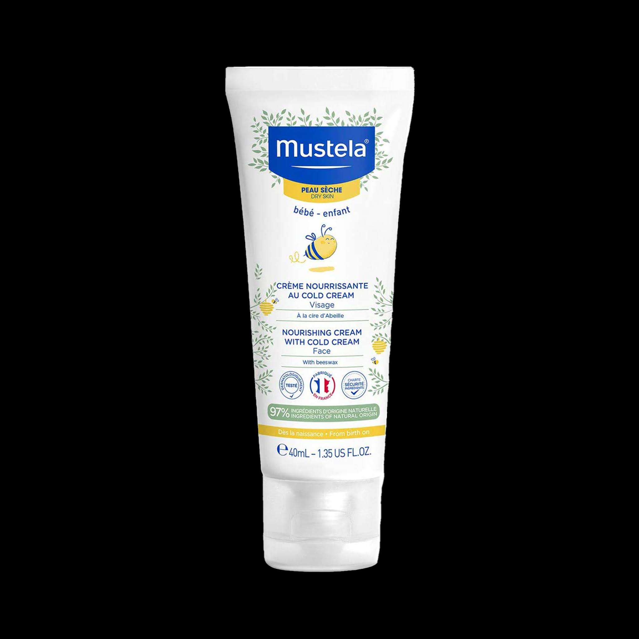 Mustela Nourishing Cream with Cold Cream. Dry Skin Face. 1.35 fl.oz