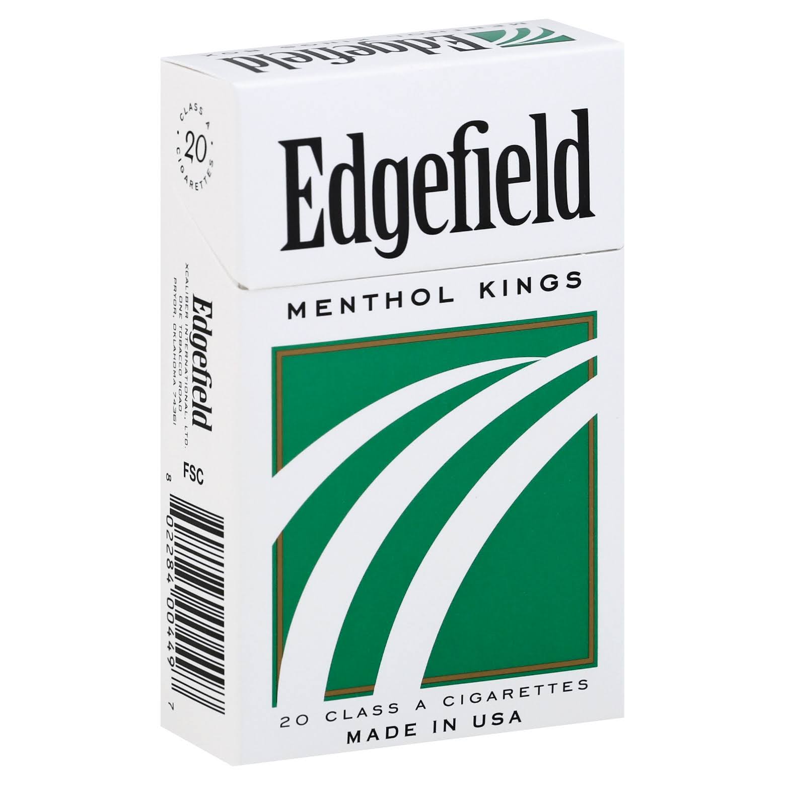 Edgefield Cigarettes, Menthol, Box - 20 cigarettes