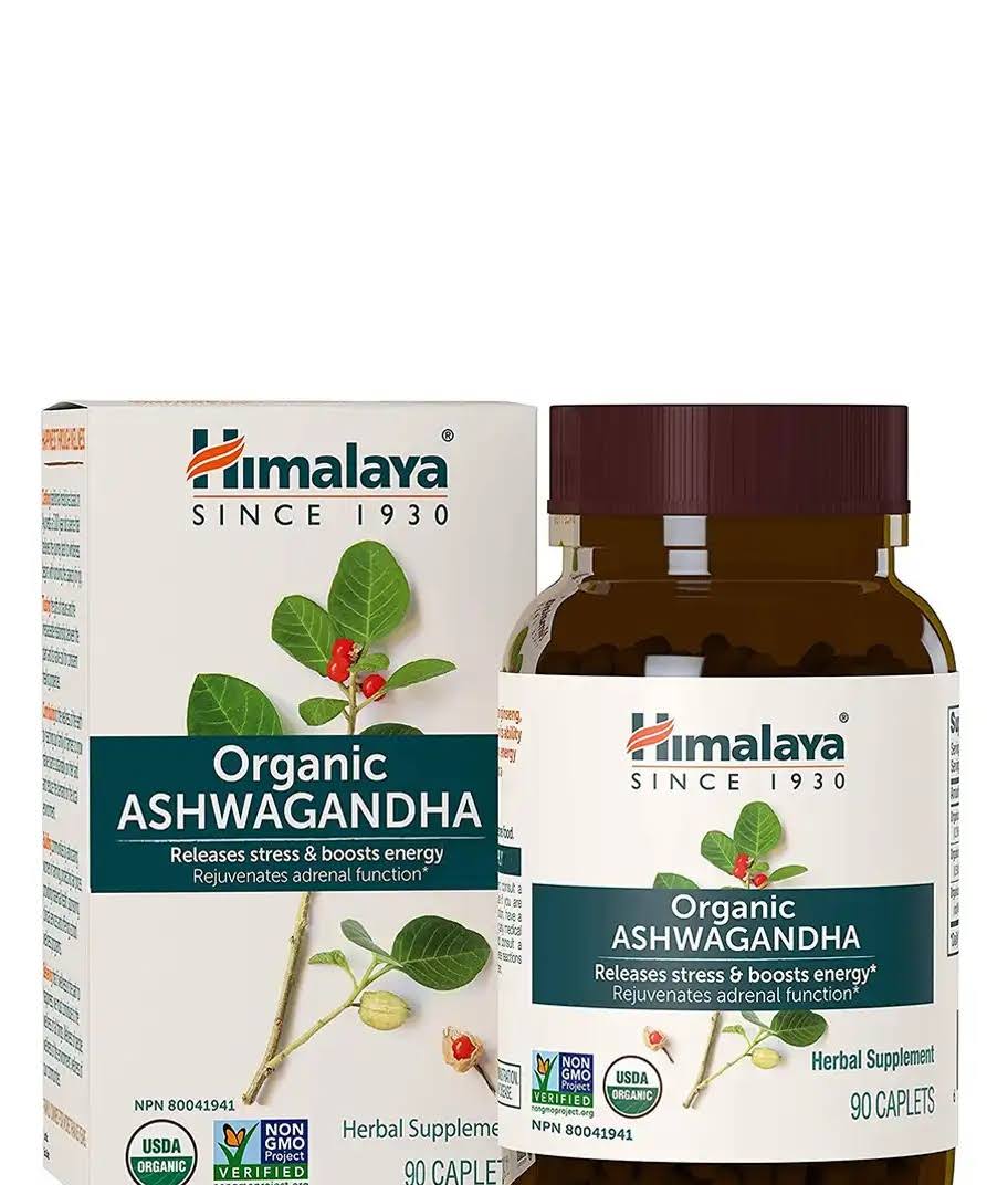 Himalaya Herbal Healthcare - Organic Ashwagandha - 90 Caplets