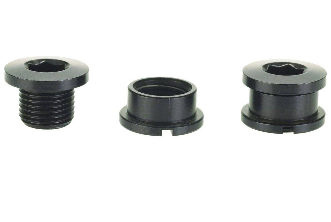 Problem Solvers Double Chainring Bolts - Black Alloy