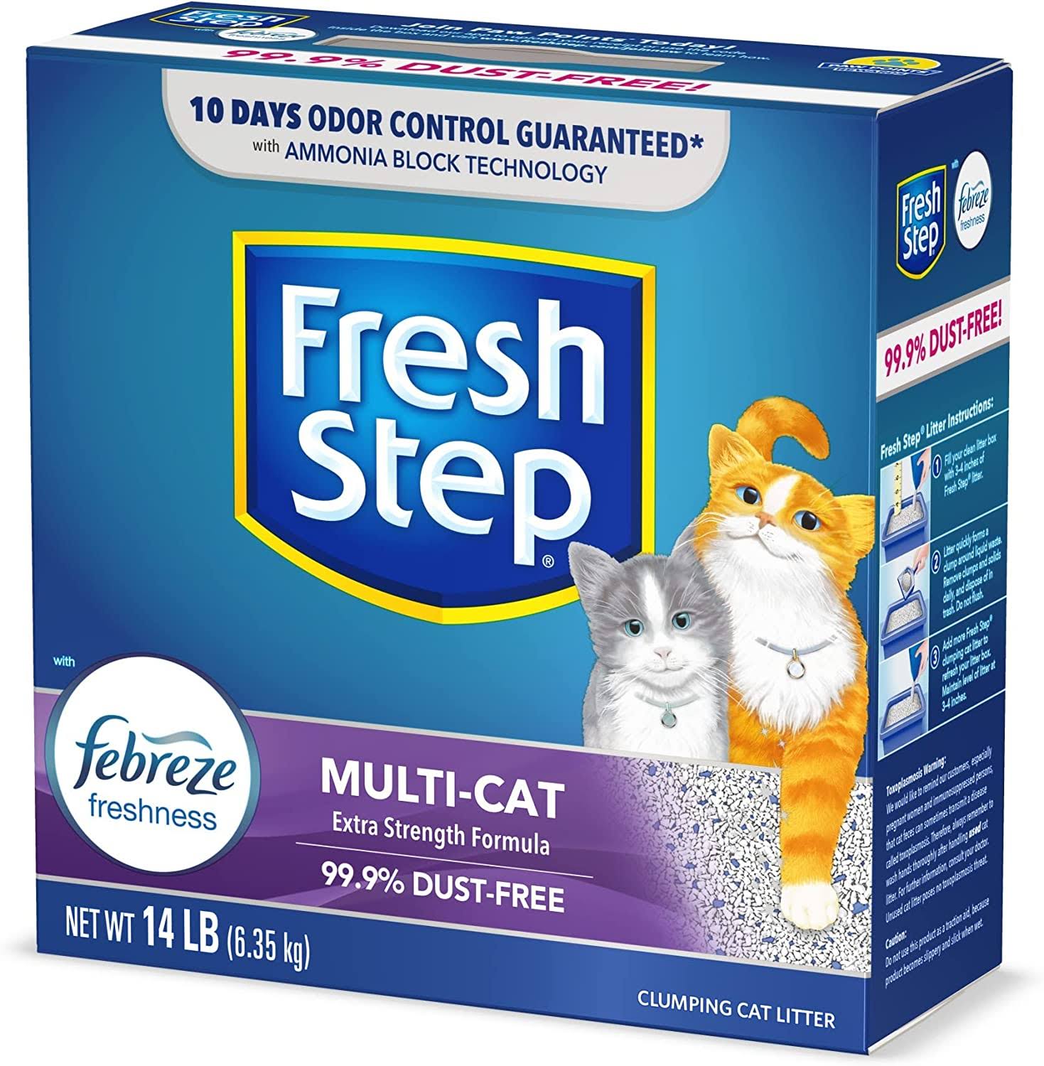 Fresh Step Multi-Cat Scented Litter - 6.35kg