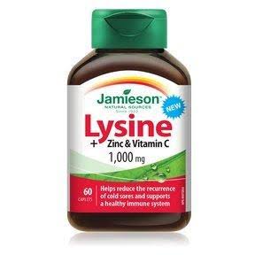 Jamieson Lysine + Zinc and Vitamin C 1000mg, 60 Caplets