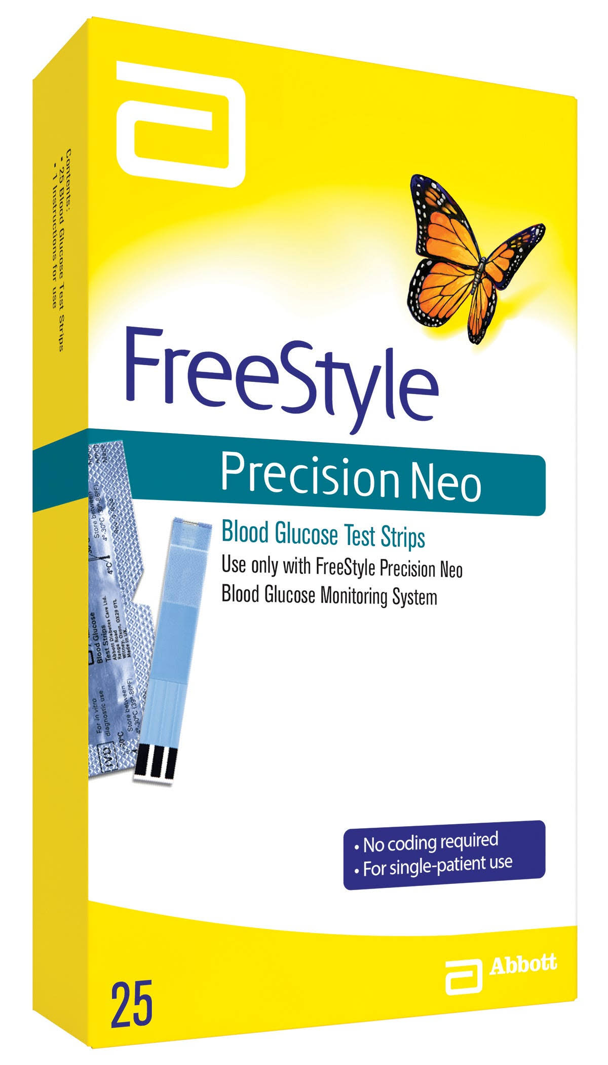 Abbott FreeStyle Precision Neo Blood Glucose Test Strips - 25pk