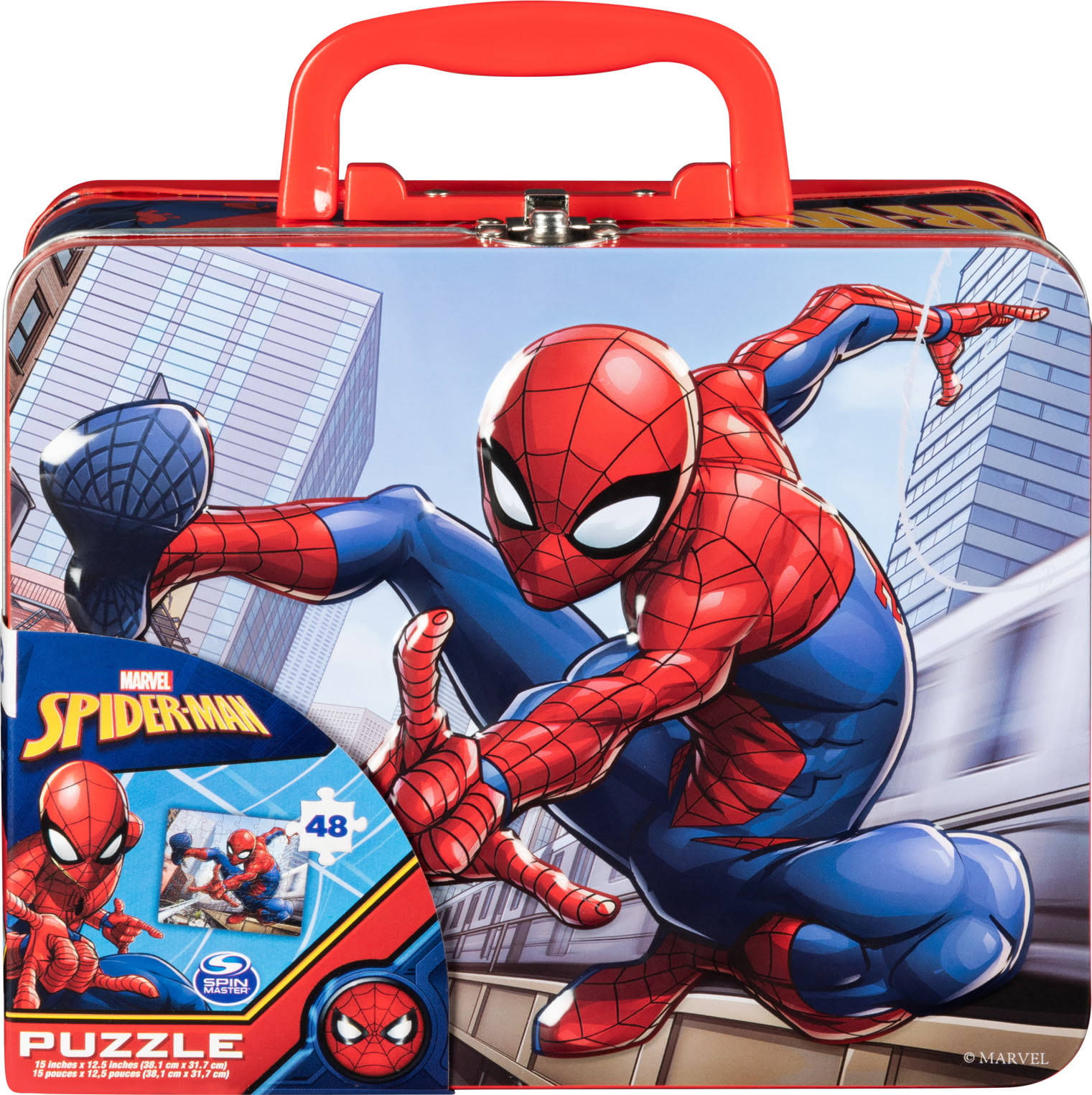 Marvel Avengers Spider-Man 48 Piece Puzzle in Collector Tin (Lunchbox) New