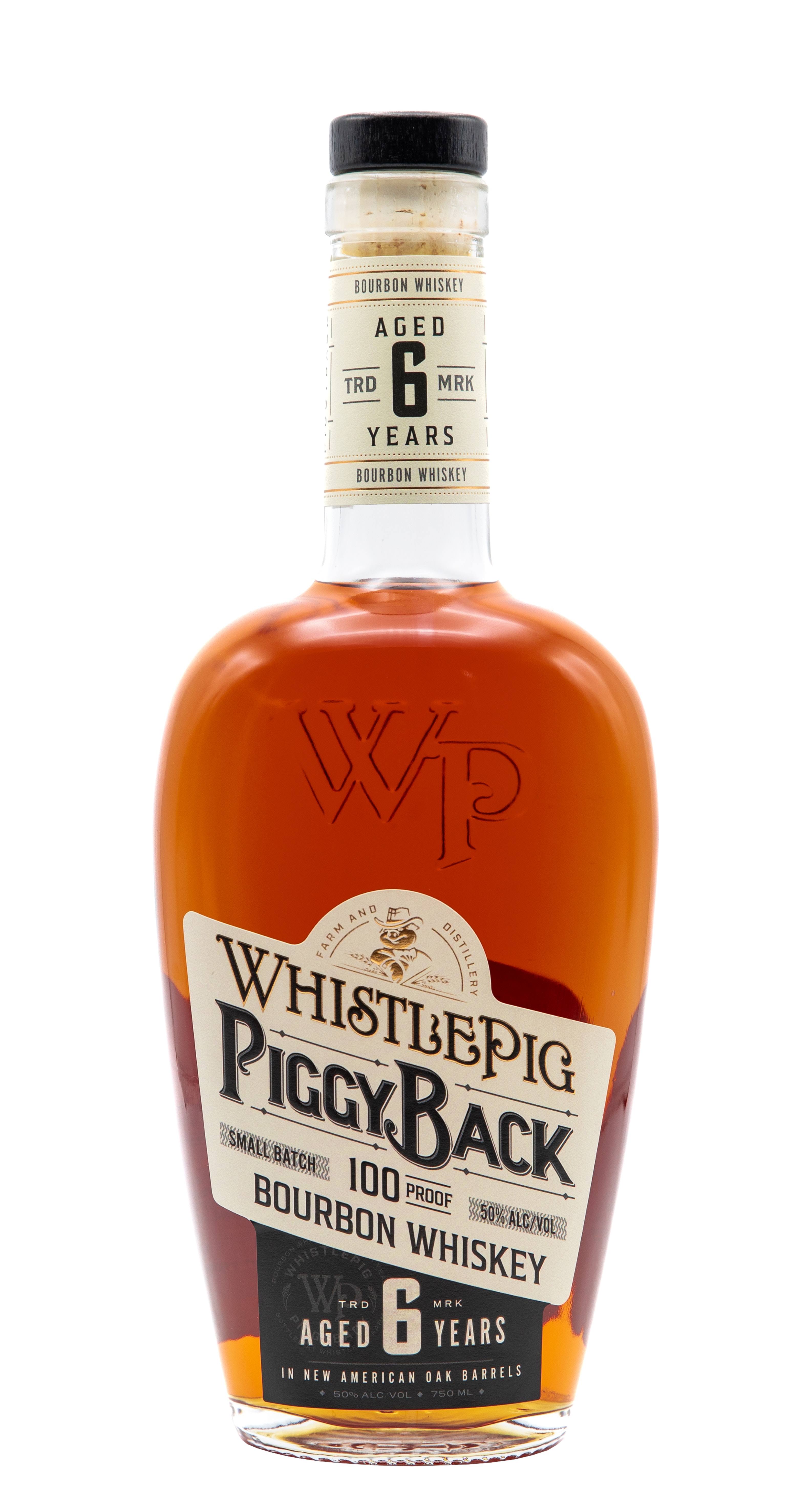 WhistlePig Farm Piggy Back 6 Year Old Straight Bourbon Whiskey 750ml Bottle