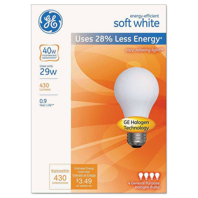 GE Energy Efficient Soft White 29 Watt General Purpose Halogen Bulb