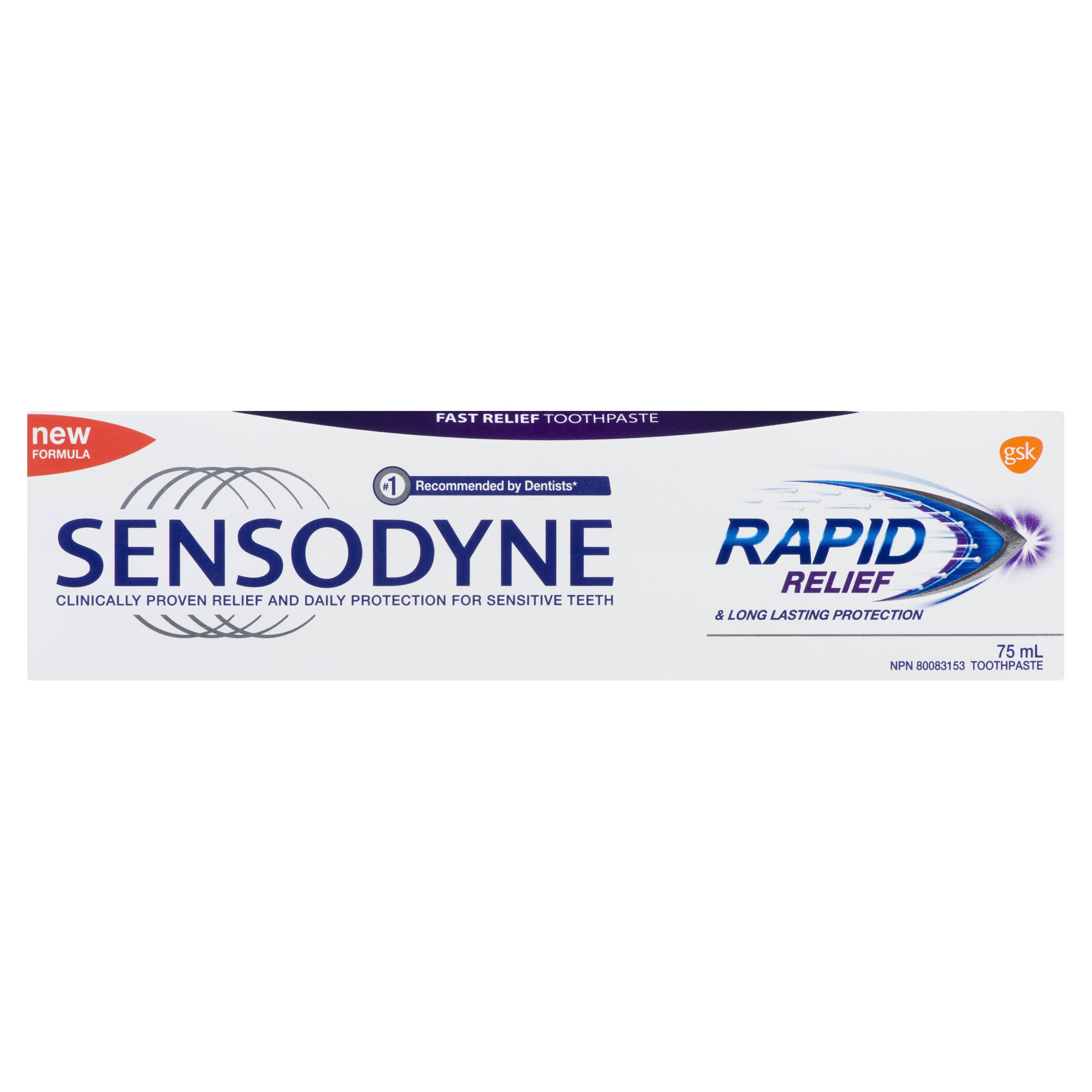 Rapid Relief Daily Sensitivity Toothpaste, Mint, Facial Cleansing Brus