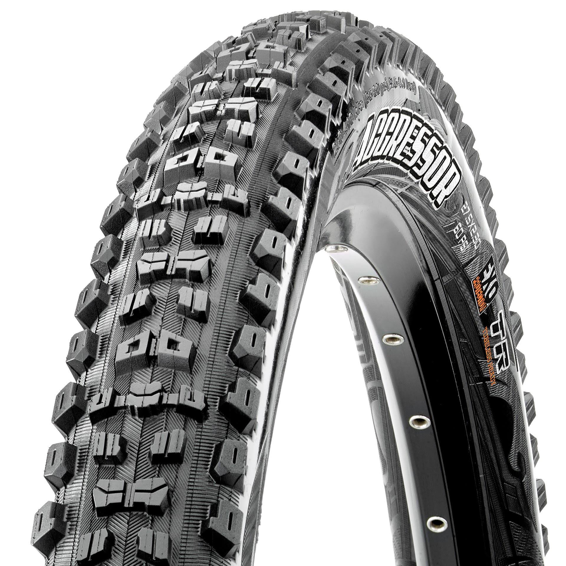 Maxxis Aggressor WT Dual Compound Double Down Tubeless Ready Clincher Folding Bead Tire - Black, 27.5" x 2.5"